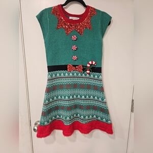 Christmas/ holiday/ elf dress. Juniors 14/16